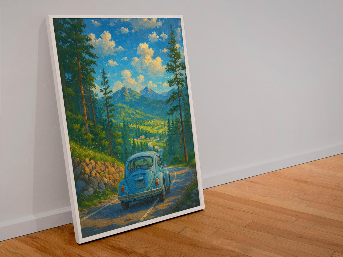 Vintage Mountain Road Car