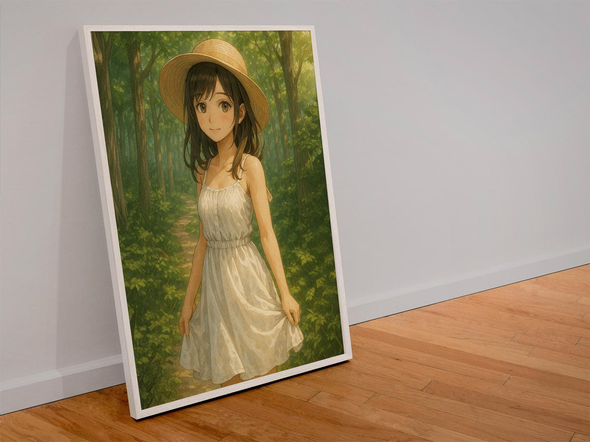 Whimsical Forest Anime Girl