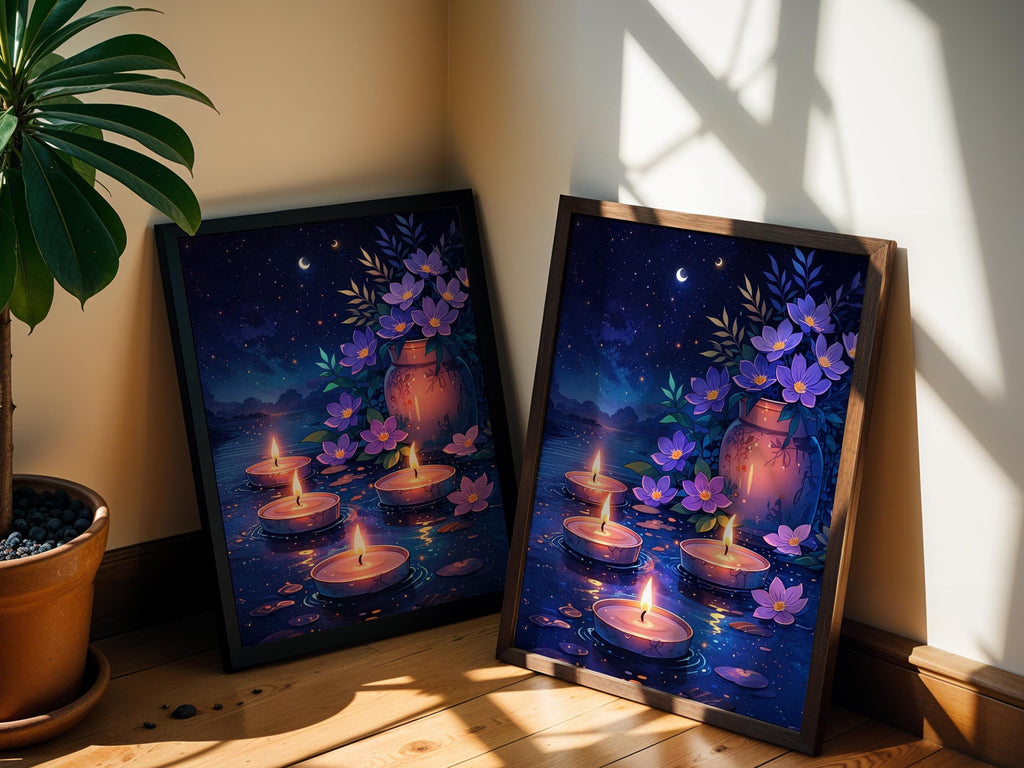 Celestial Floral Candle