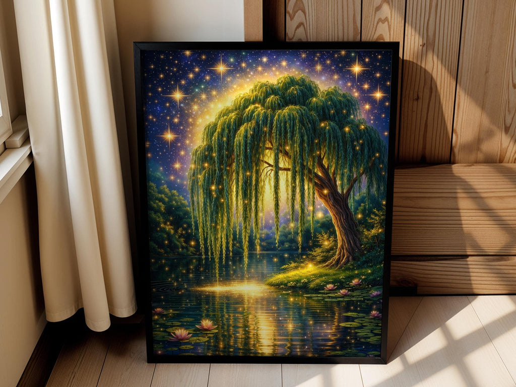 Moonlit Willow Tree