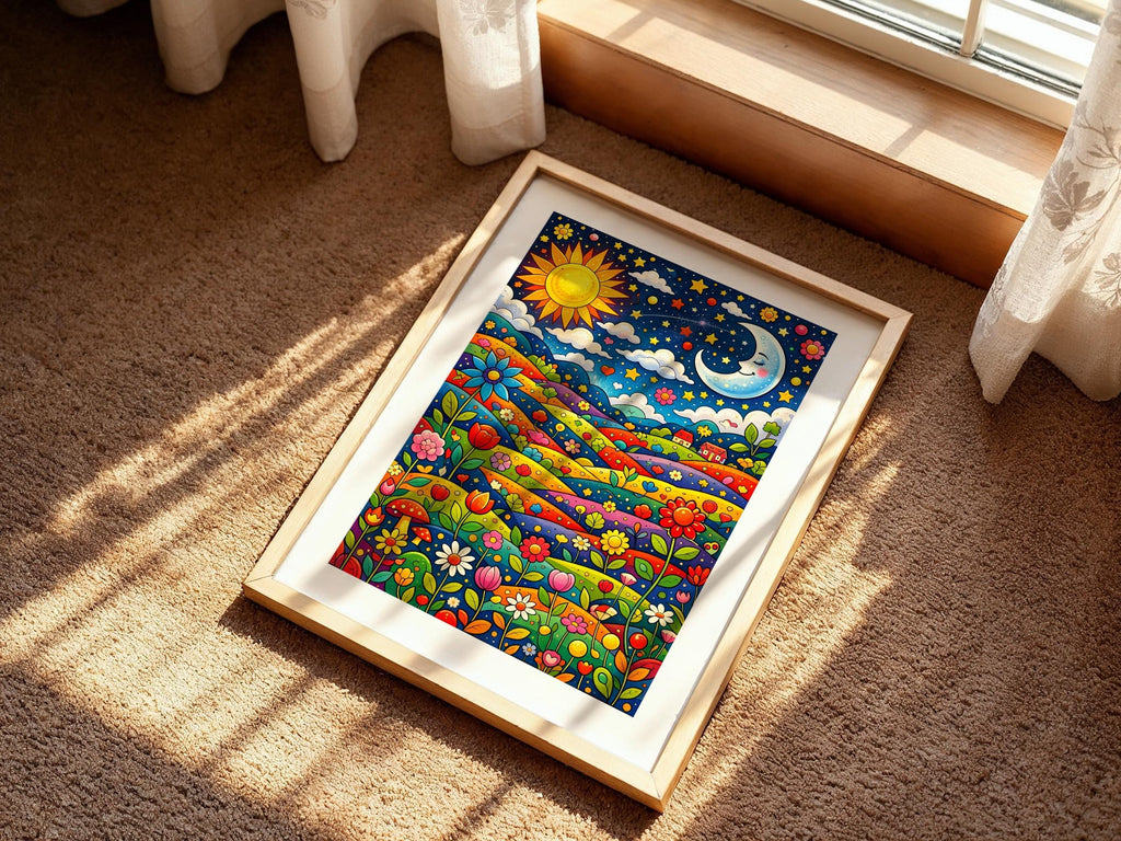 Whimsical Rainbow Hills