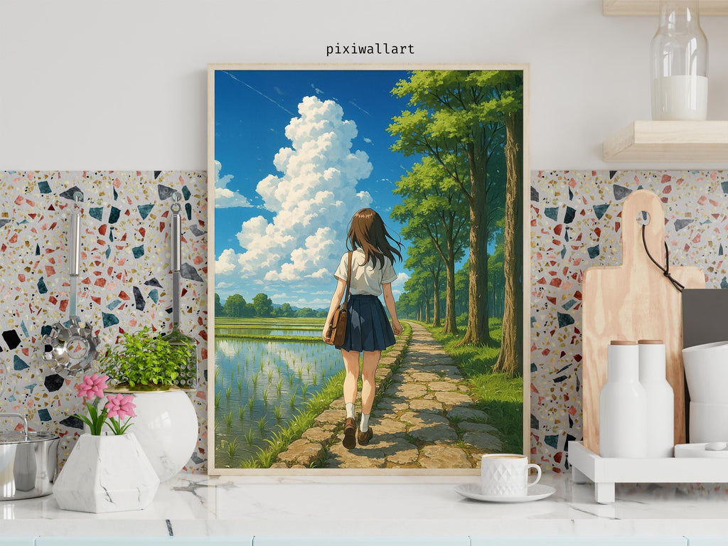 Anime Summer Countryside Girl