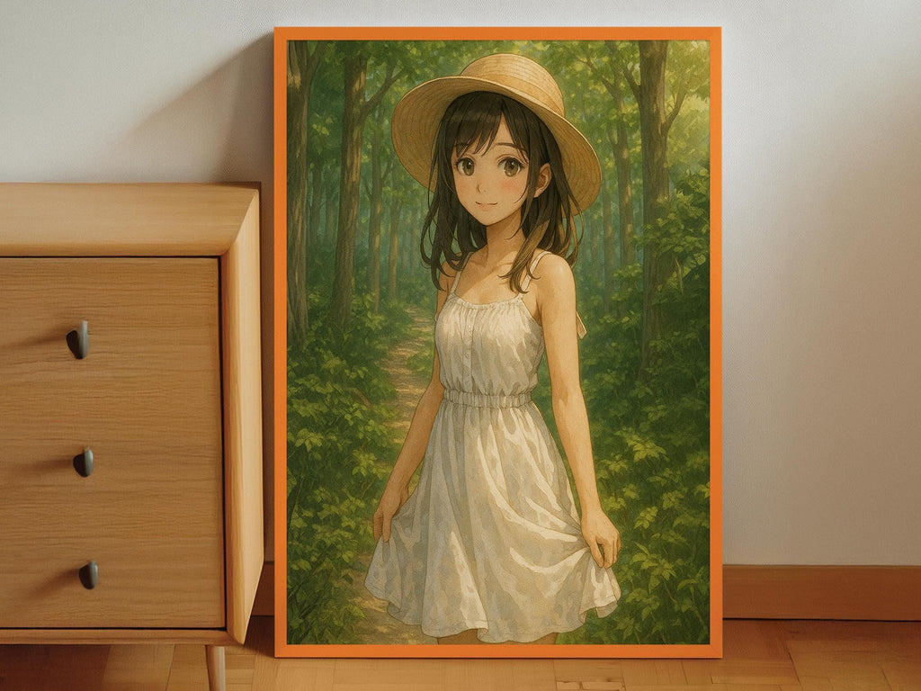Whimsical Forest Anime Girl