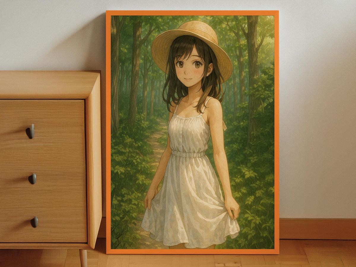 Whimsical Forest Anime Girl