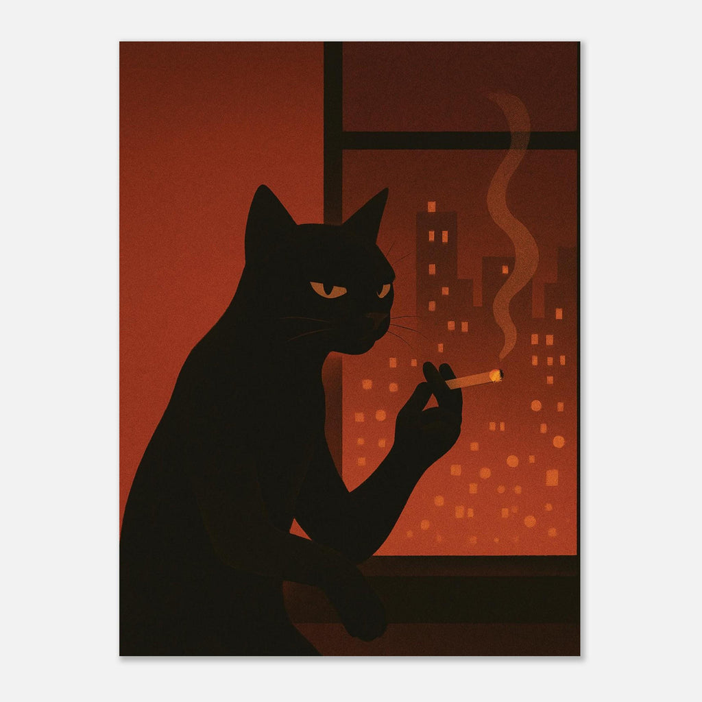 Noir Smoking Cat