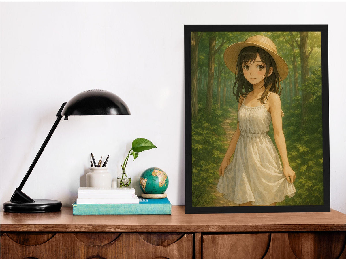 Whimsical Forest Anime Girl