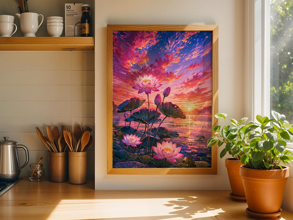 Sunset Lotus Pond