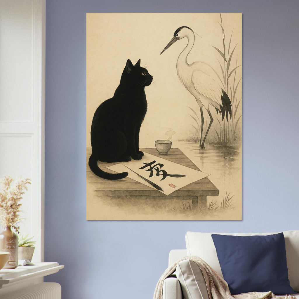 Cat and Crane