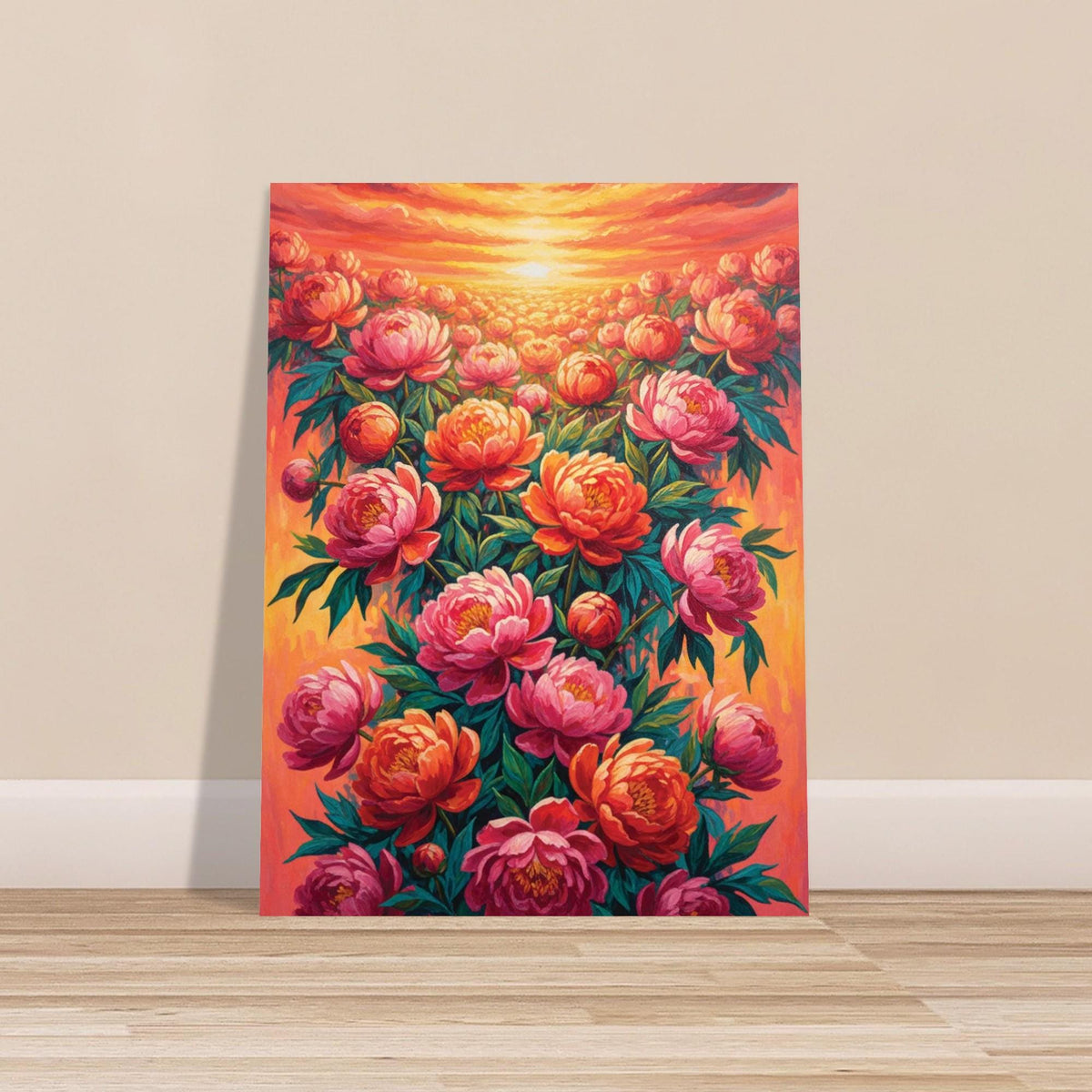 Vivid Peony Field