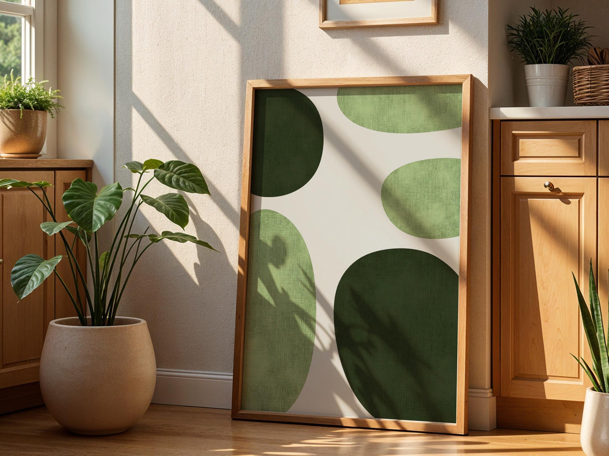 Green Mid Century Geometry