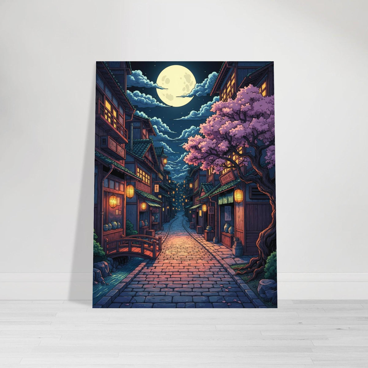 Moonlit Japanese Street