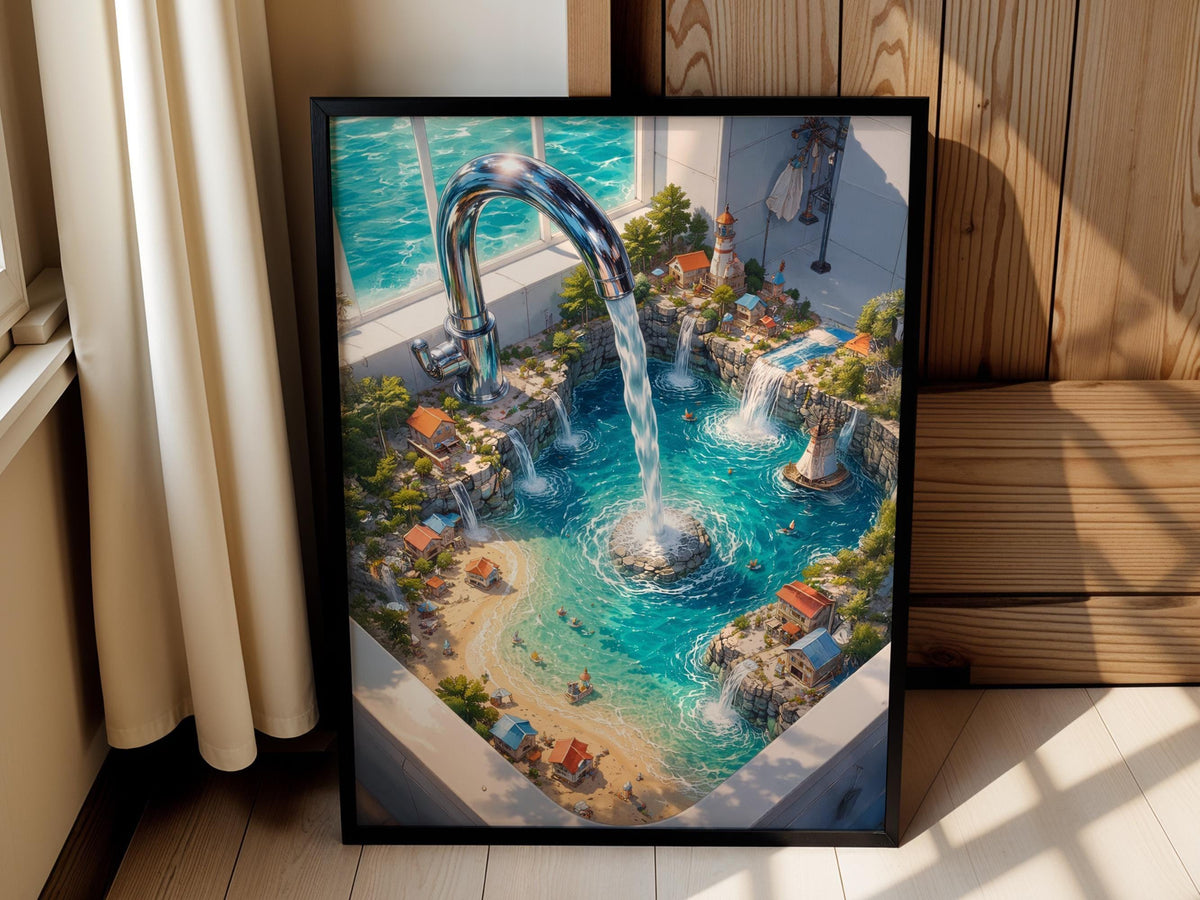 Surreal Coastal Village