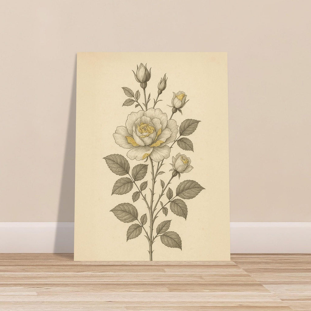 Golden Etched Rose