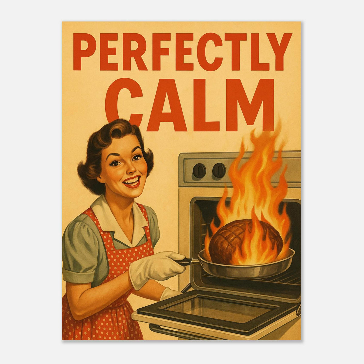 Retro 1950s Cooking Woman