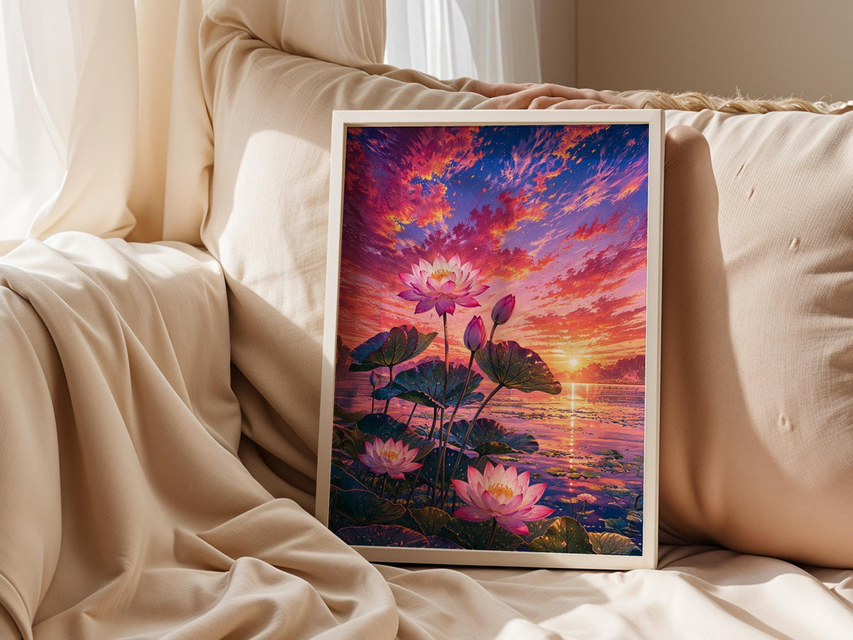 Sunset Lotus Pond