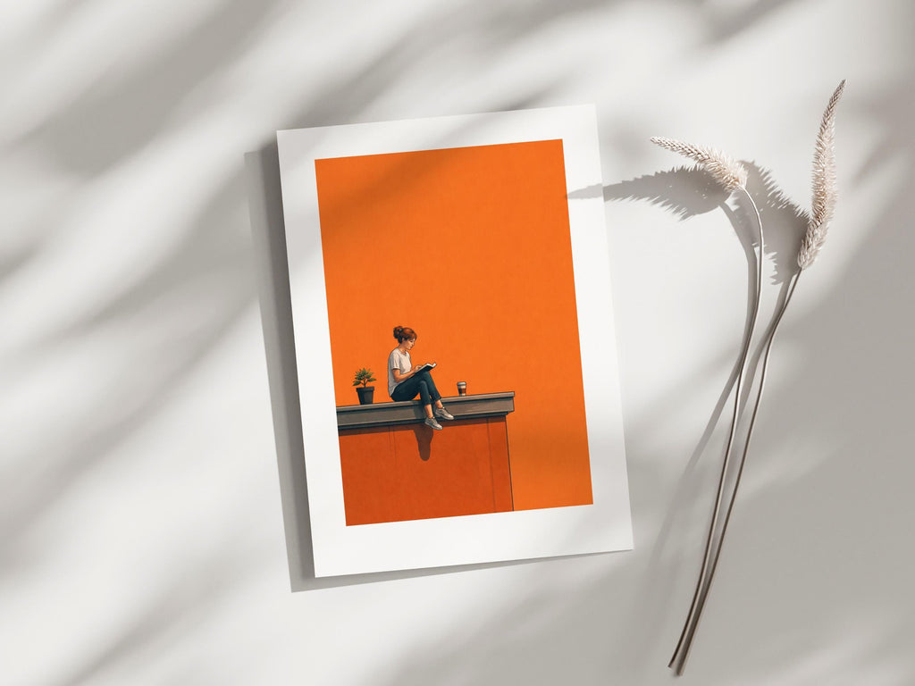 Minimal Reading Woman