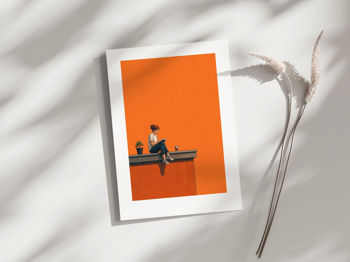Minimal Reading Woman