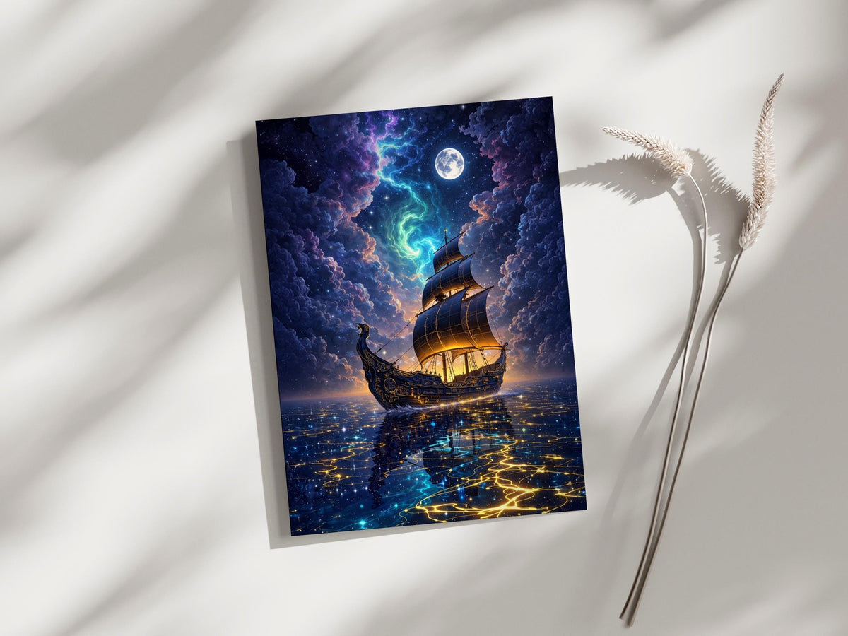 Moonlit Sailing Ship