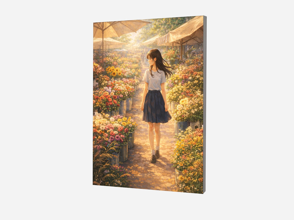Anime Flower Market Girl