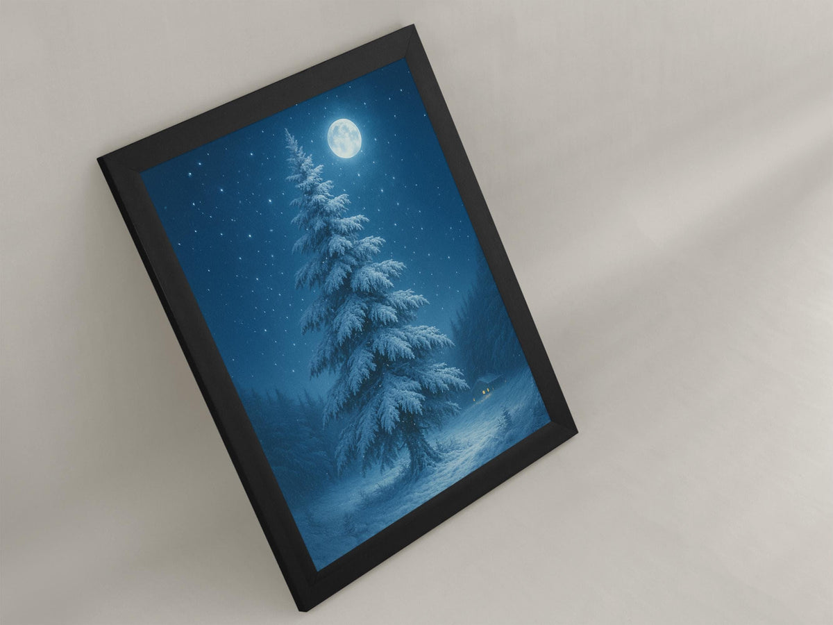 Blue Moon Winter Tree