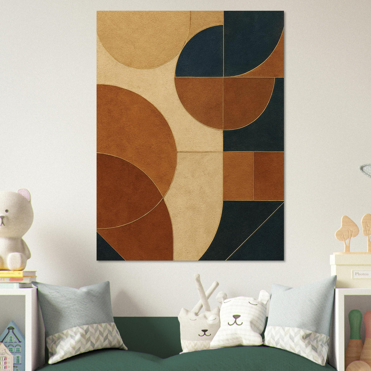 Caramel Navy Geometry