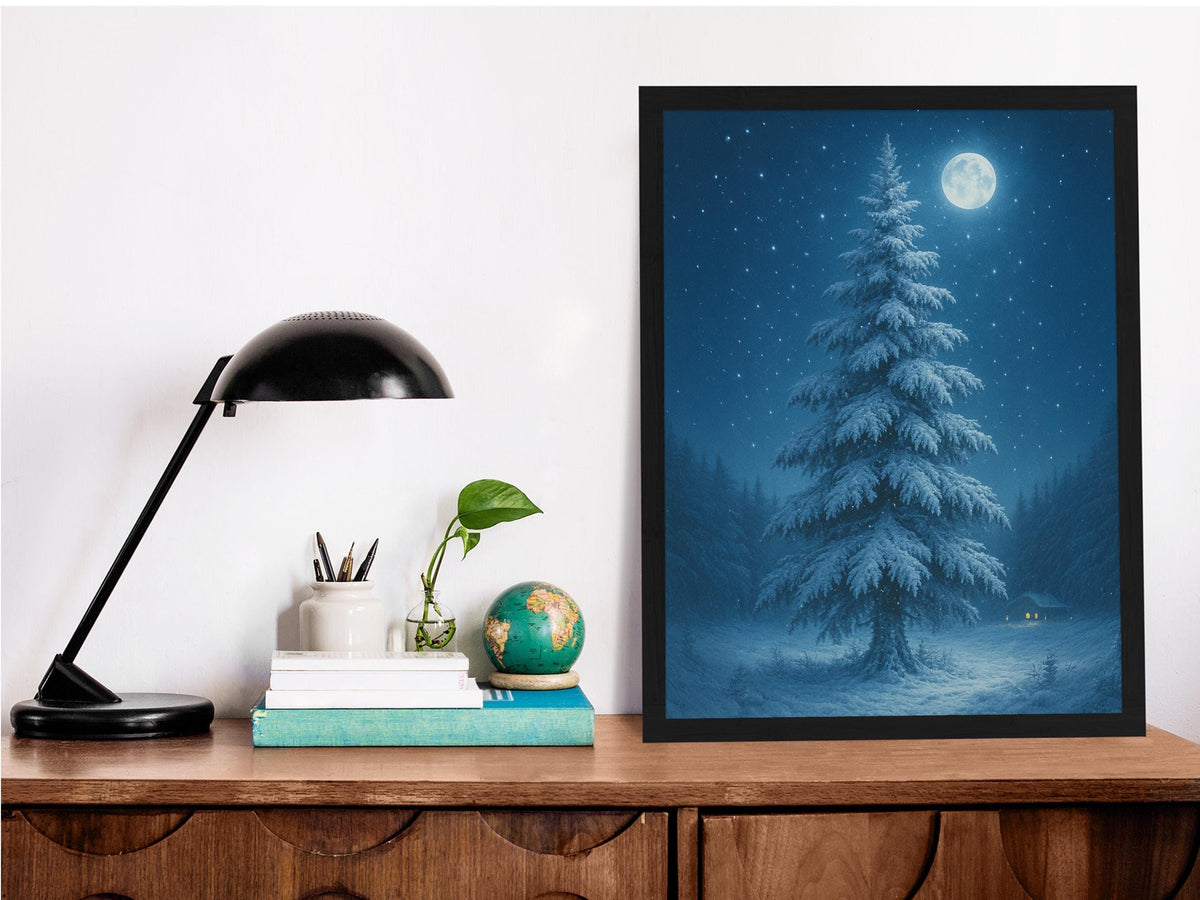 Blue Moon Winter Tree