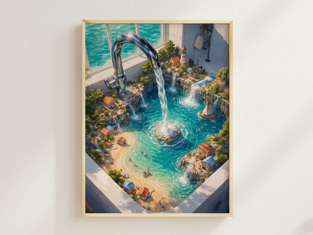 Surreal Coastal Village
