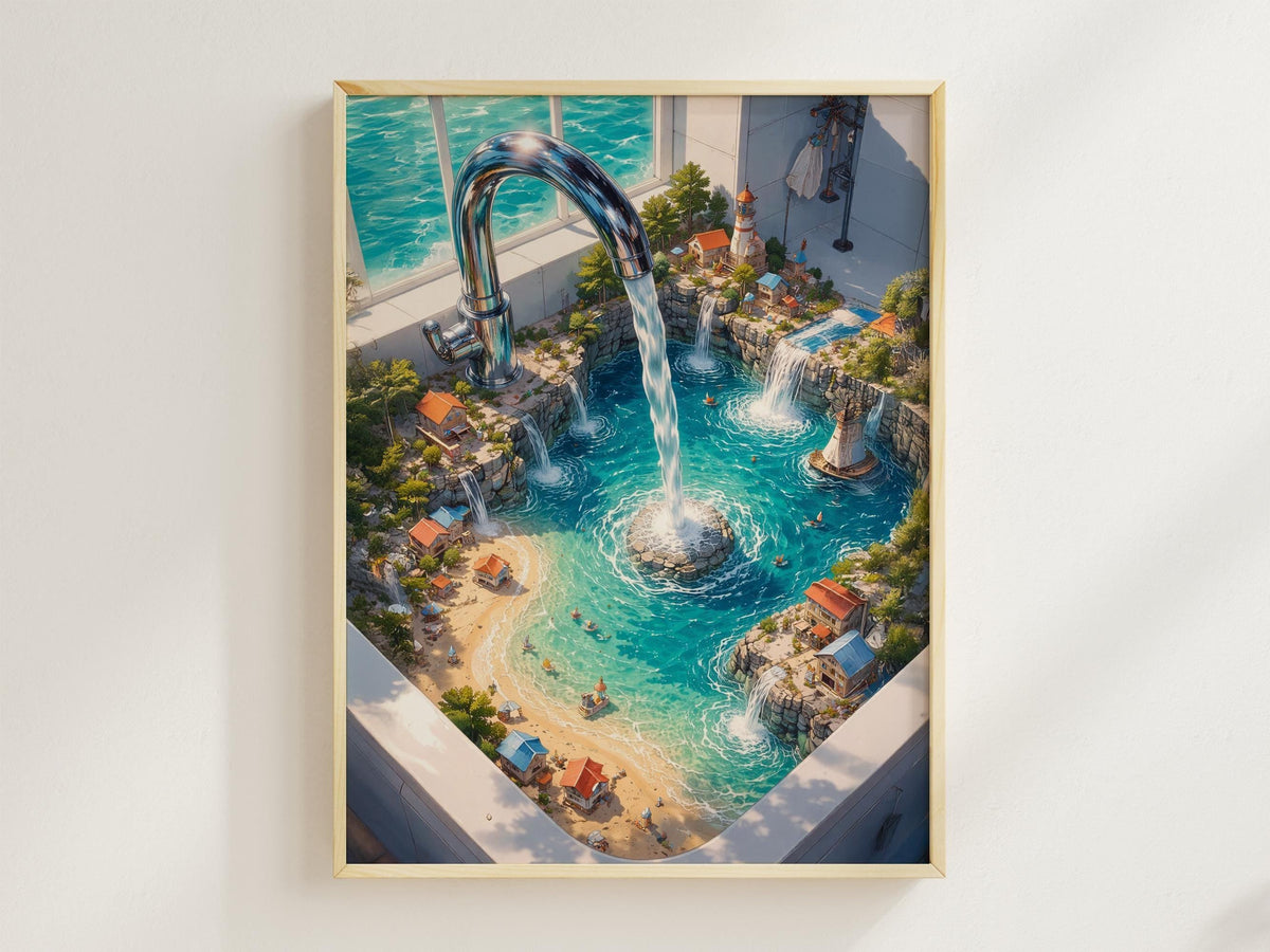 Surreal Coastal Village