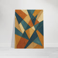 Gold Teal Prism Geometry