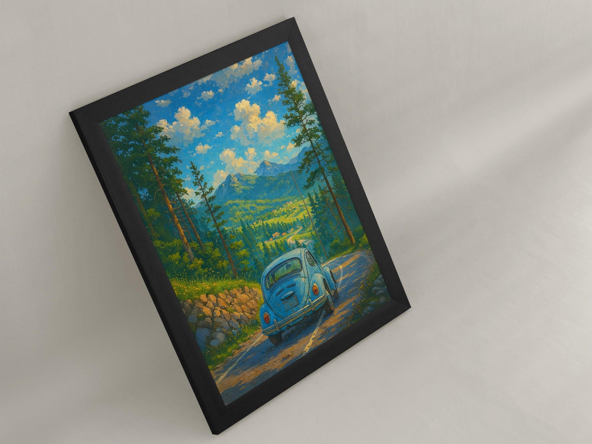 Vintage Mountain Road Car