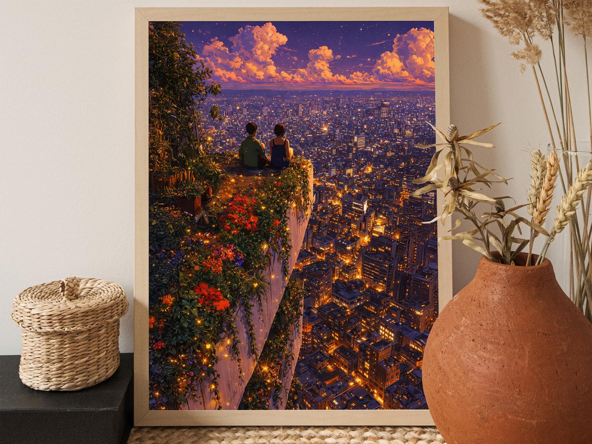 Romantic Night City Couple