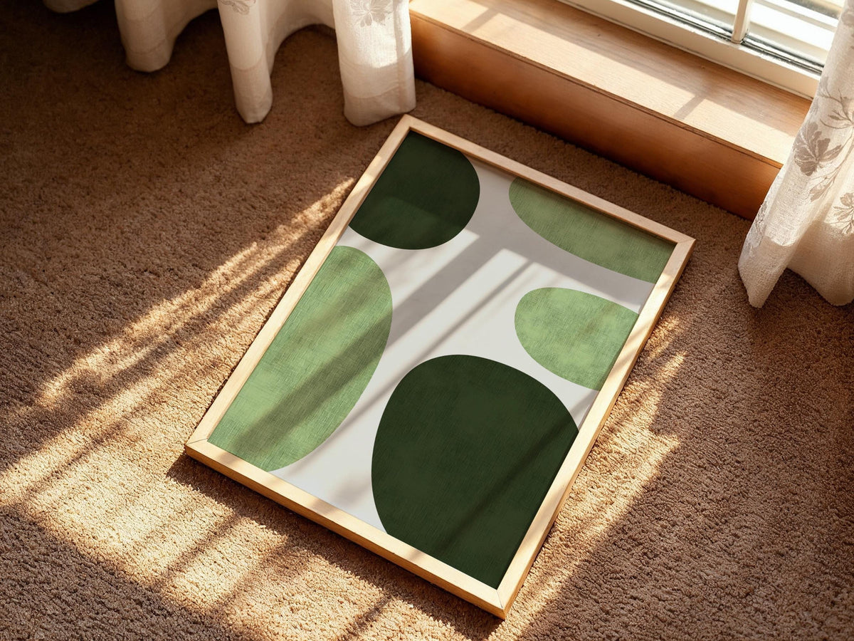 Green Mid Century Geometry