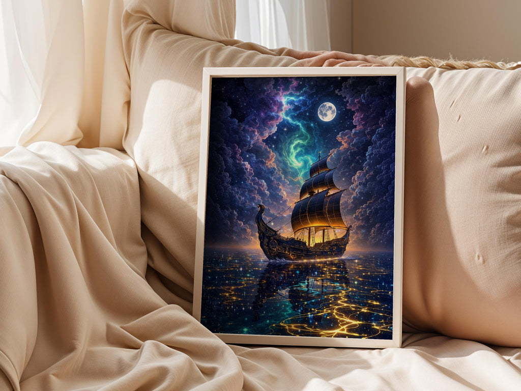 Moonlit Sailing Ship