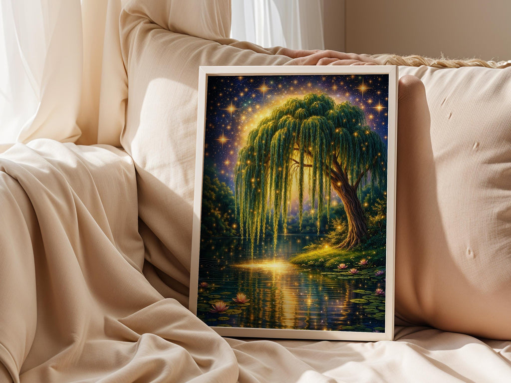 Moonlit Willow Tree