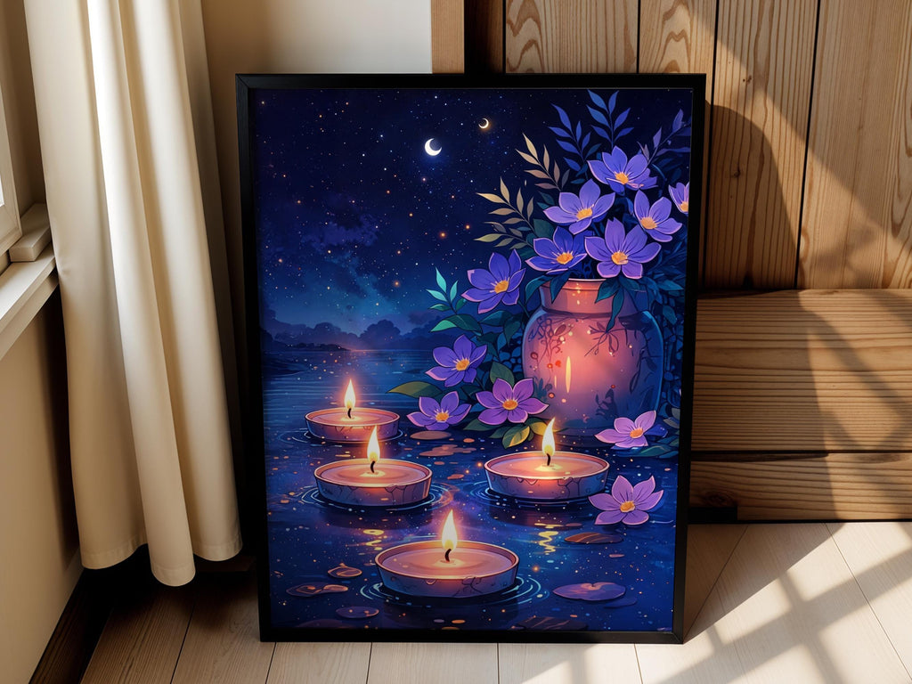 Celestial Floral Candle