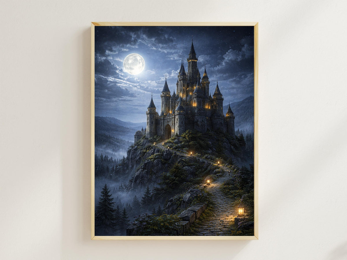 Moonlit Gothic Castle