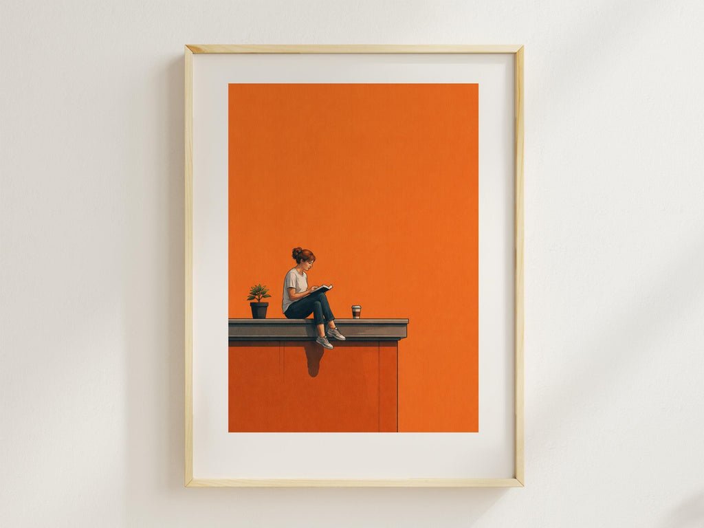 Minimal Reading Woman