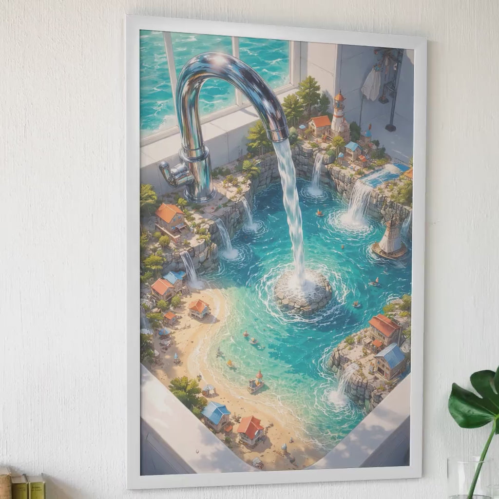 Surreal Coastal Village