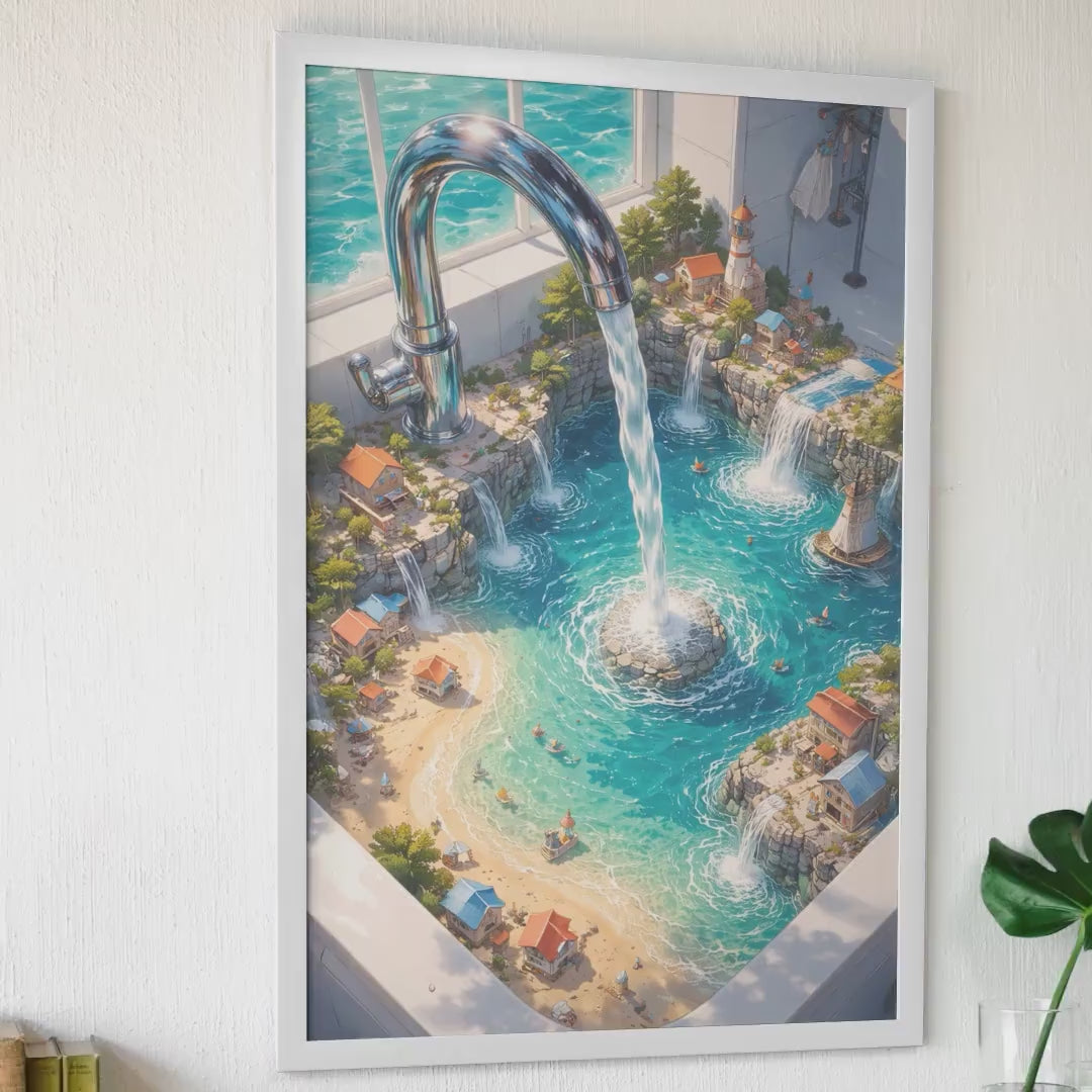 Surreal Coastal Village