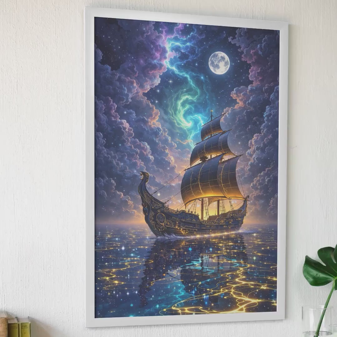 Moonlit Sailing Ship