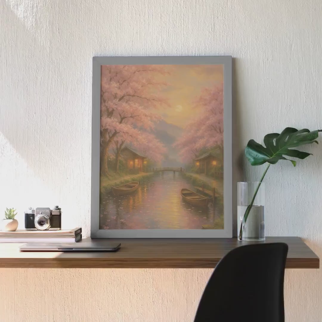Japanese Sakura River