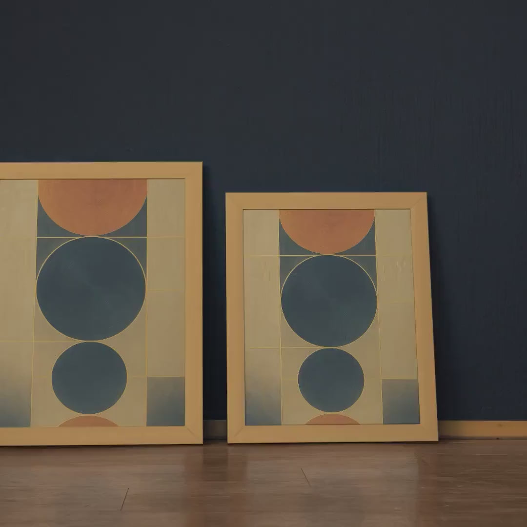 Celestial Blue Copper Geometry