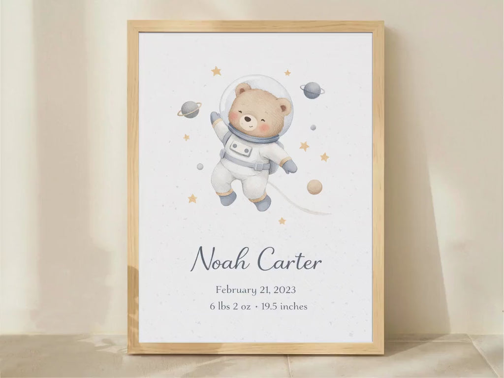 Personalized Astronaut Bear Nursery