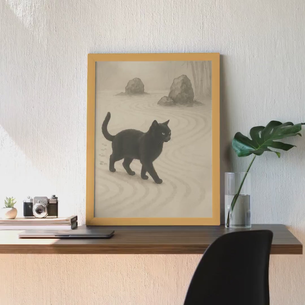 Black Cat Zen Garden