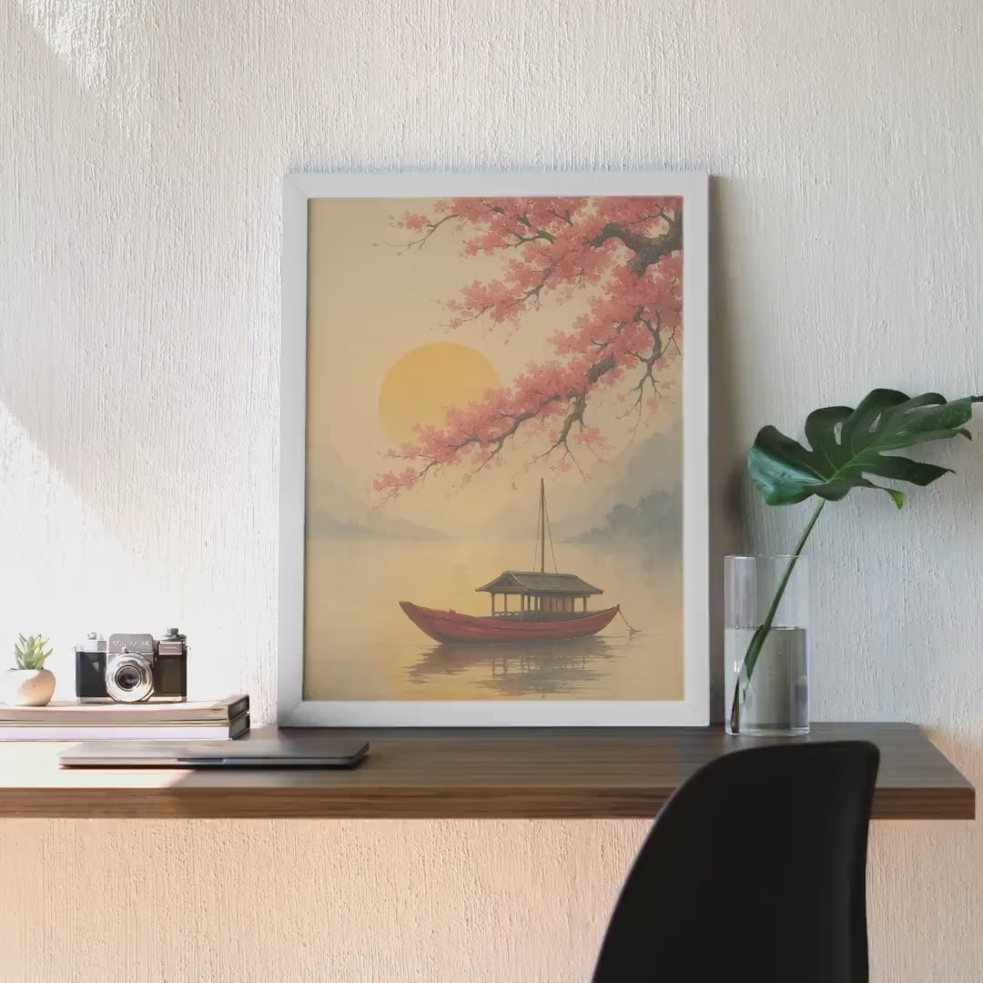 Japanese Cherry Blossom Boat