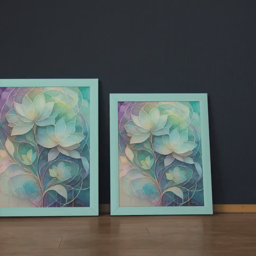 Teal Lotus Flower